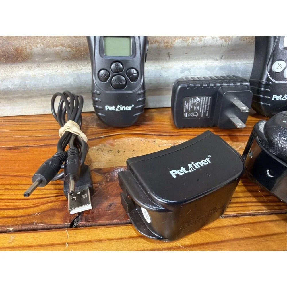 PET TRAINER BRAND Rechargeable Dog Training Collar Lot-See photos-Excellent!